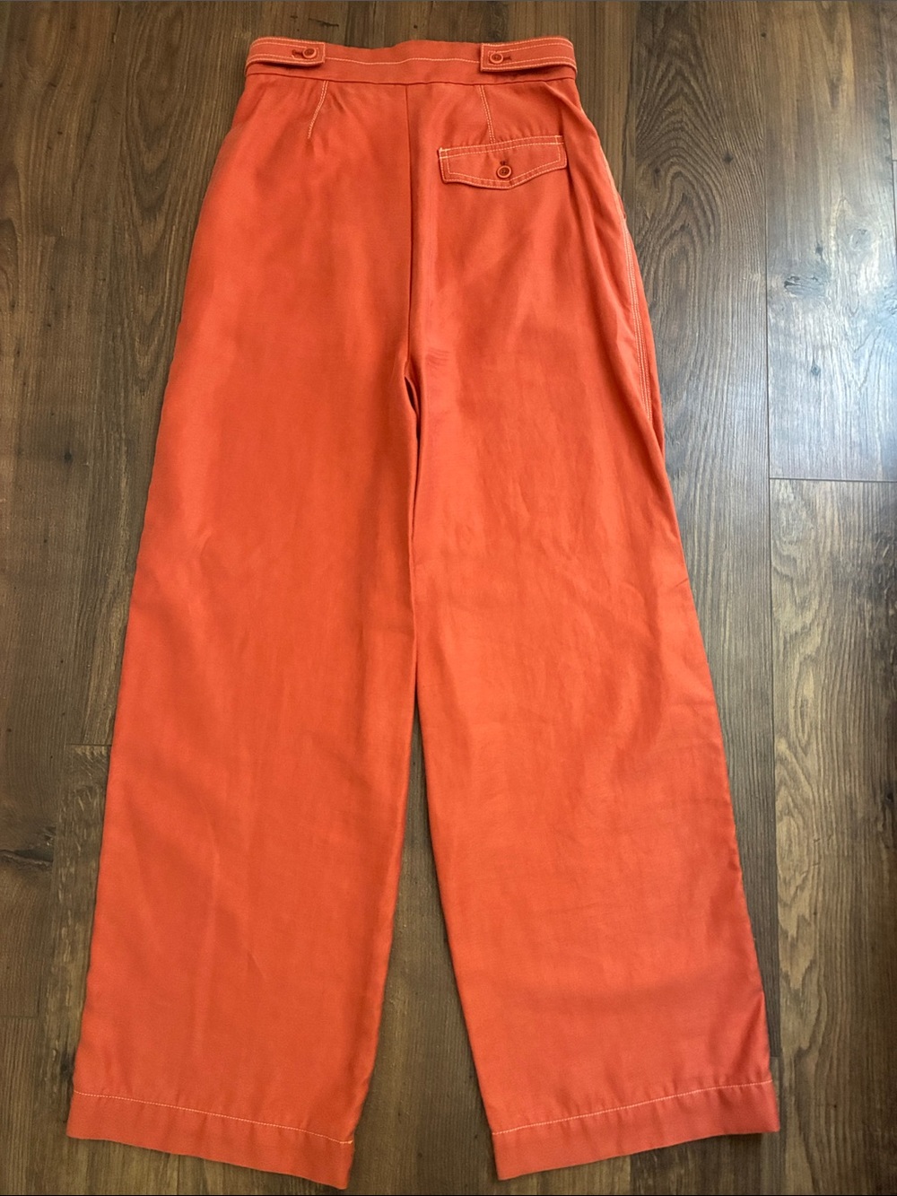 Anthropologie Conclave Trousers Wide-Leg Pants in Burnt Orange - Picture 8 of 12